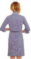 Breezy Blouson Navy Check Dress Apparel & Accessories Gretchen Scott