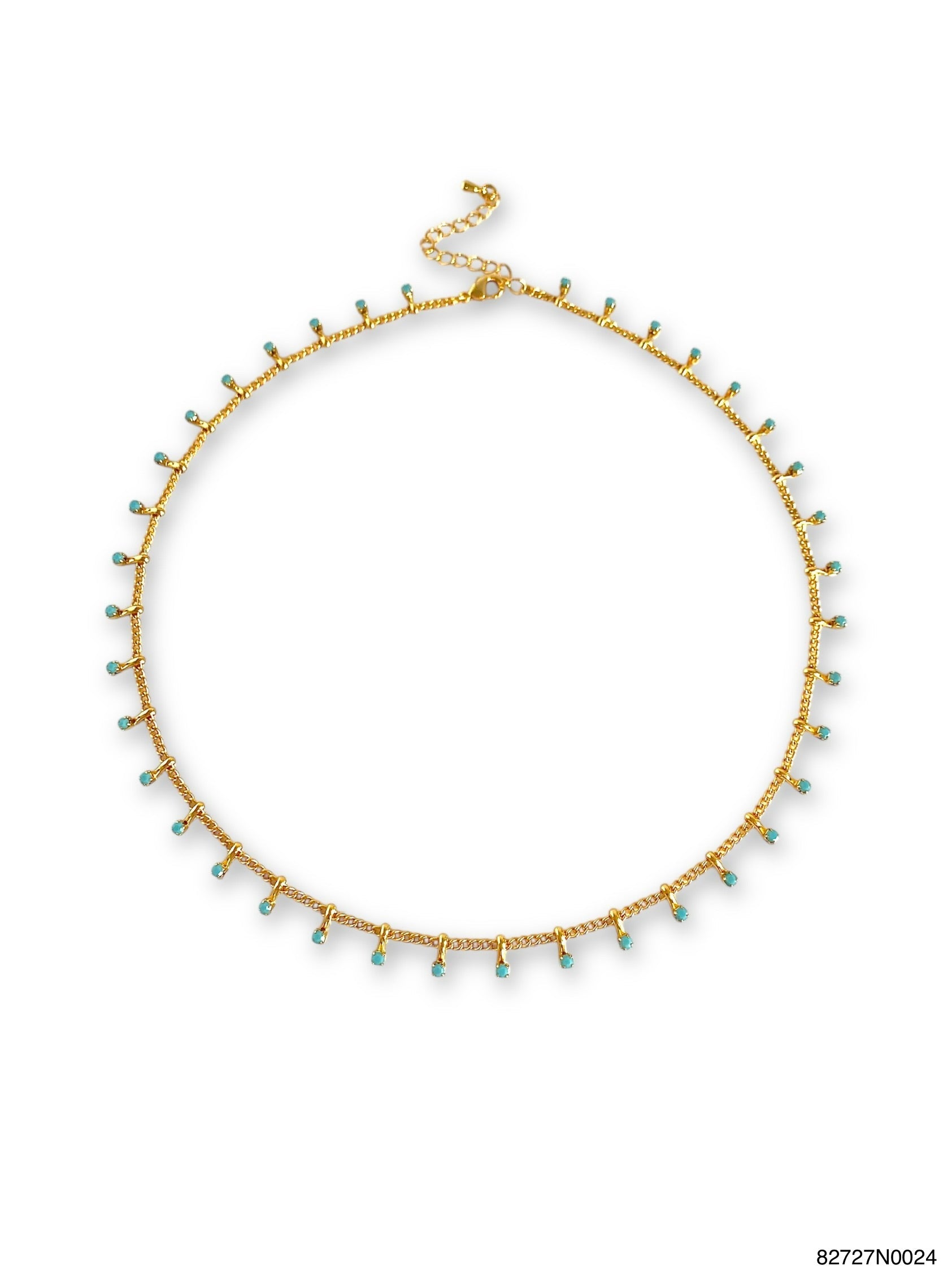 Theia Dahlia Necklace in Turquoise