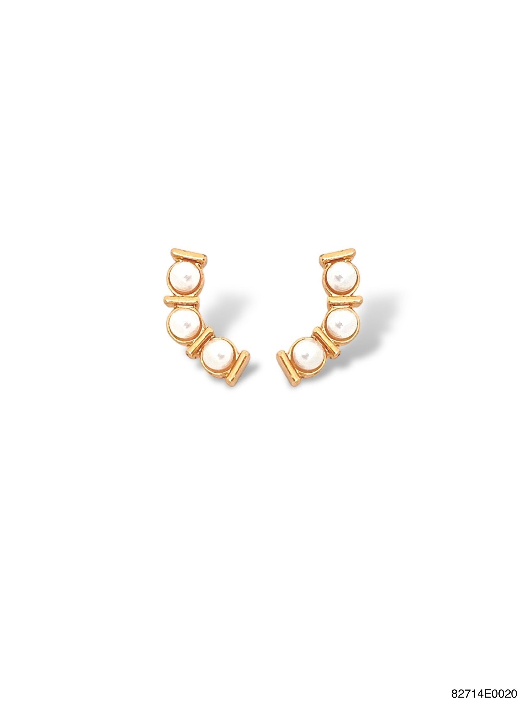 Theia Dione Climber Earring Gold and Pearl