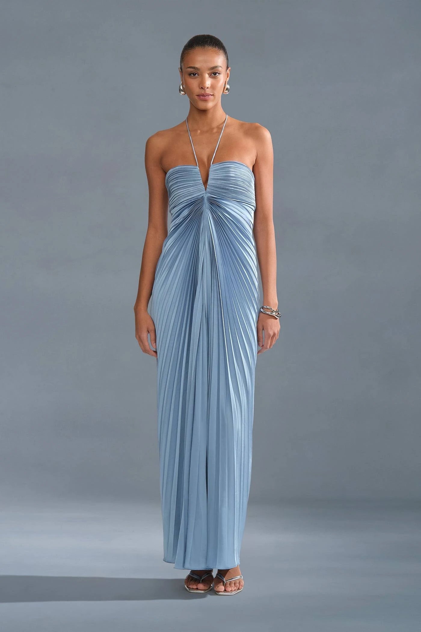 AMUR Ionea Pleated Gown