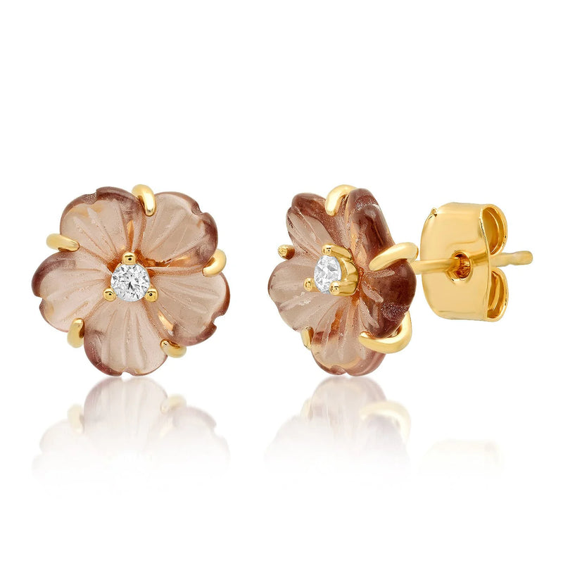 TAI Brown Flower Earrings TAI Jewelry