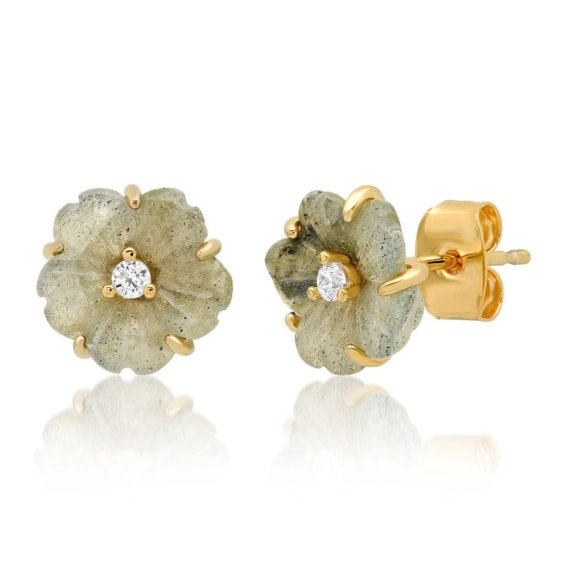TAI Labradorite Flower Earrings TAI Jewelry