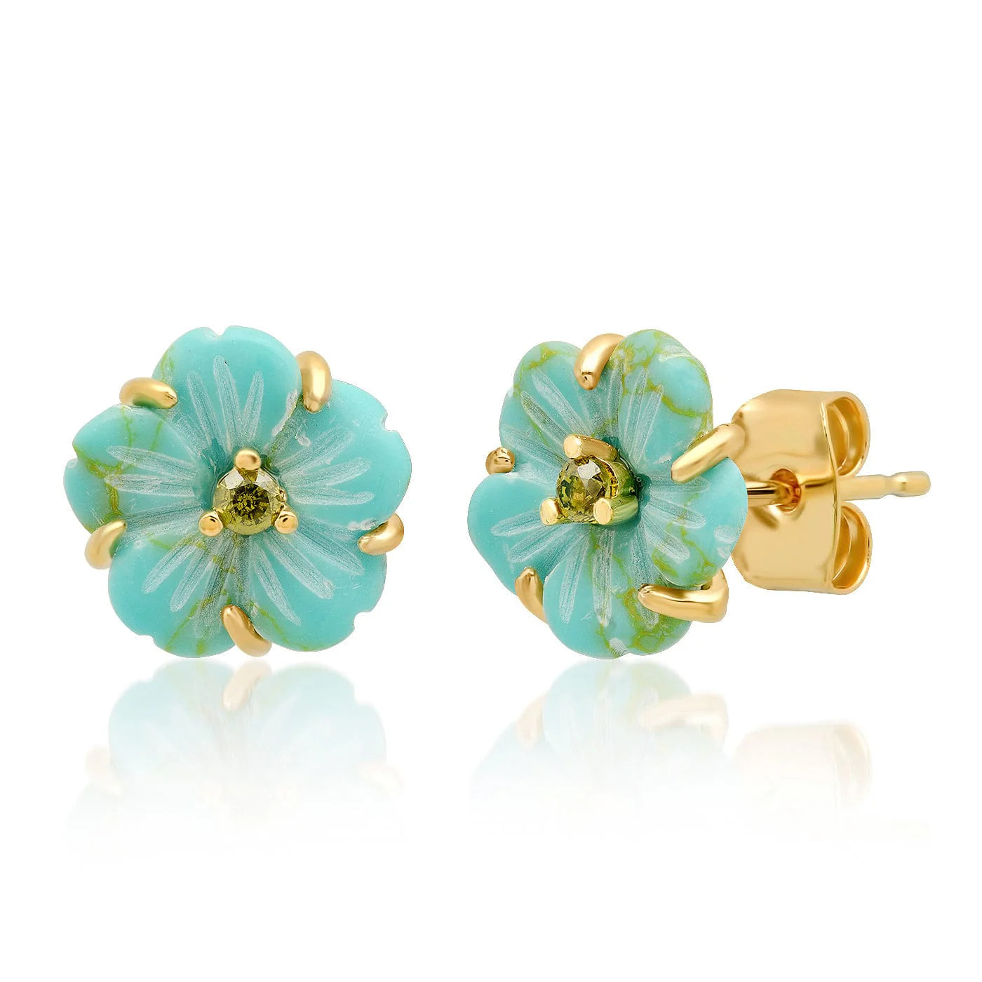 TAI Turquoise Flower Earrings TAI Jewelry
