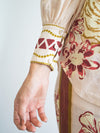 Las Surenas Blouse Flower Tiger Nude Top Las Surenas