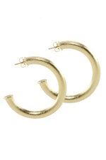 Marcia Moran Tiyah Hoop Earrings Brushed Gold