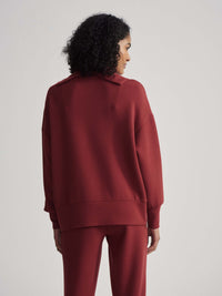 Varley Priya Longline Sweatshirt in Russett Brown Varley