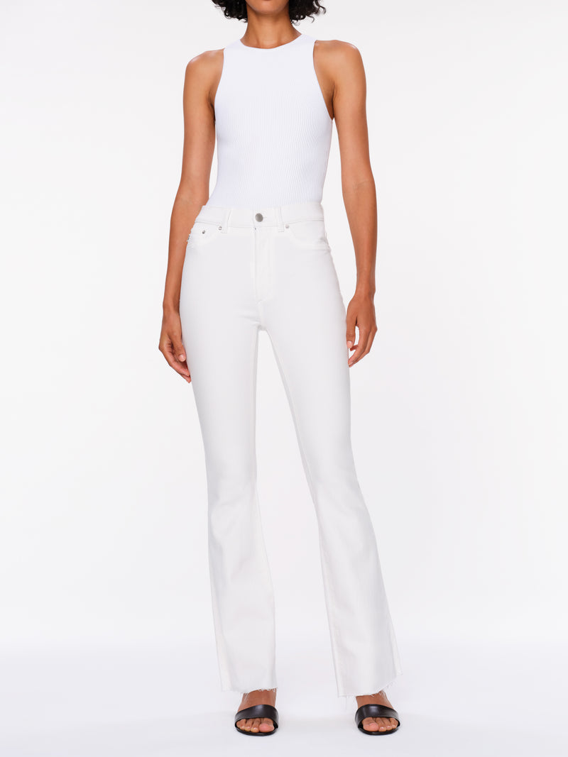 DL1961 Bridget Bootcut Jeans in White