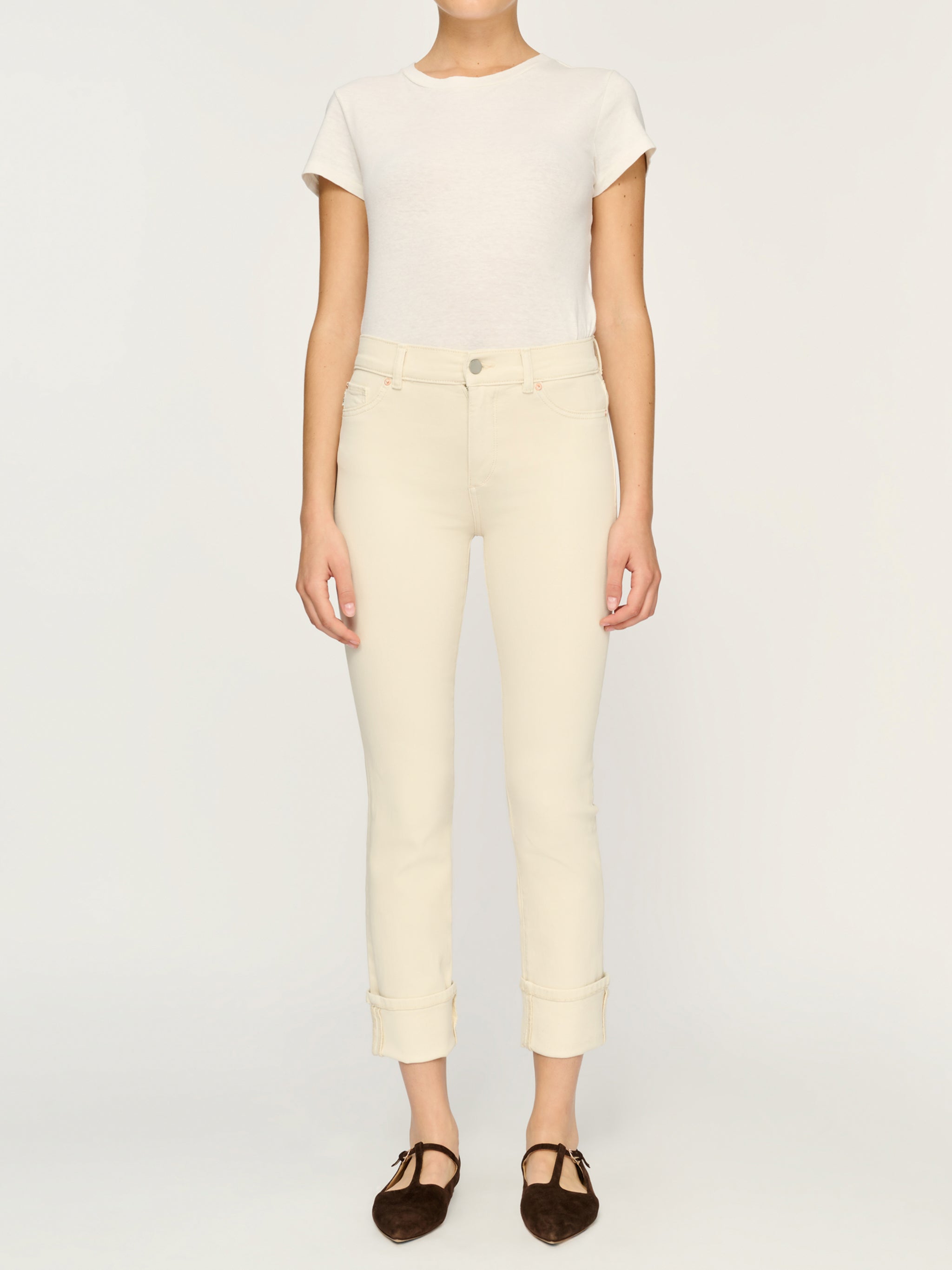DL1961 Mara Straight Jeans in Flax DL1961