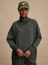 VARLEY Barker High Neck Sweatshirt in Olive Marl Varley