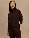 VARLEY Barker High Neck Sweatshirt in Coffee Bean Varley