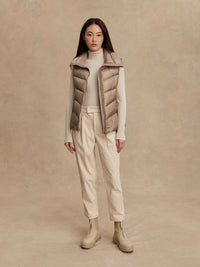 VARLEY Bextor Lightweight Down Vest in Taupe Varley
