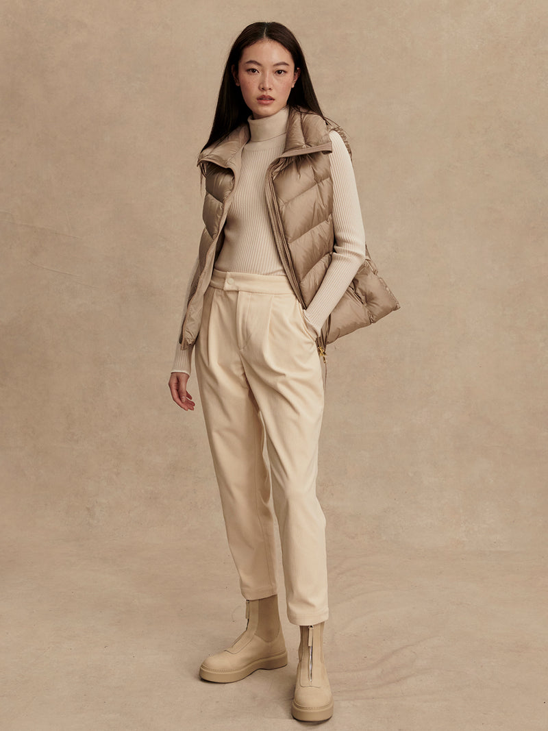 VARLEY Bextor Lightweight Down Vest in Taupe Varley