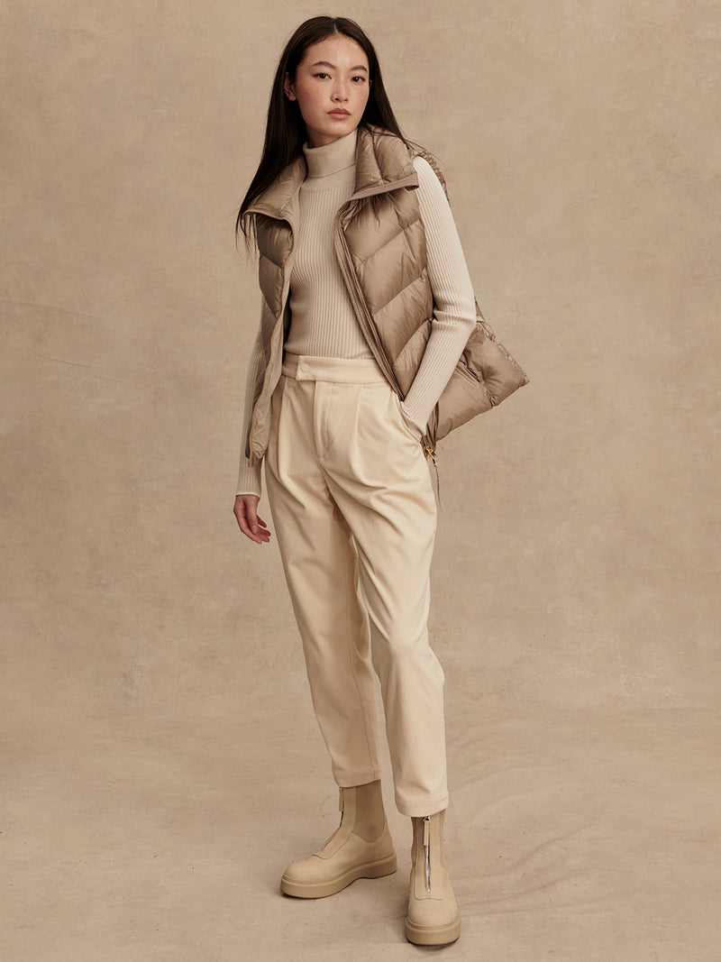 VARLEY Bextor Lightweight Down Vest in Taupe Varley