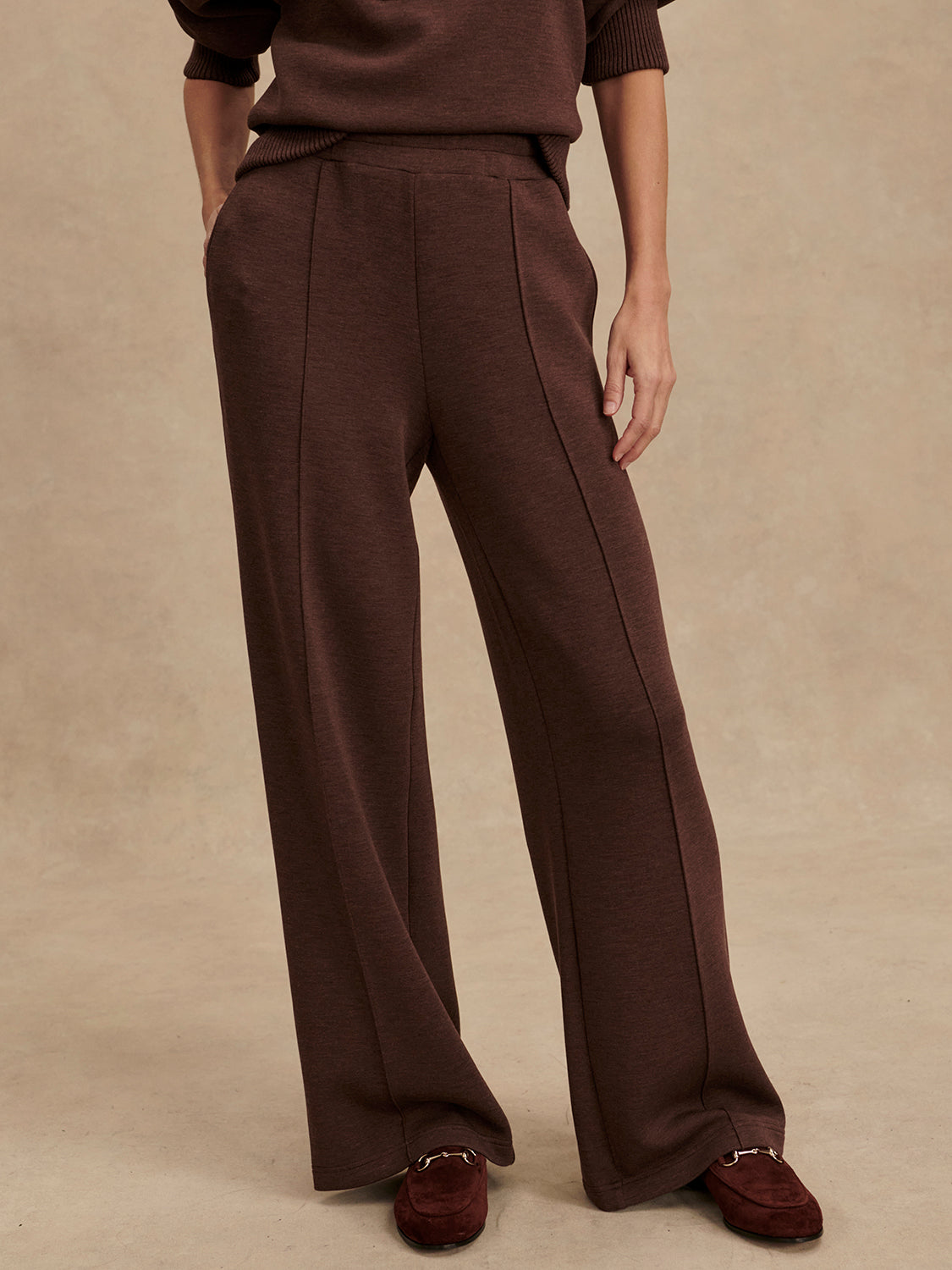 VARLEY Wide Leg Pant 30" in Coffee Bean Varley