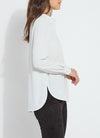LYSSE Crystal Embellished Parker Shirt in Ice LYSSE