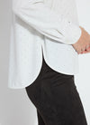 LYSSE Crystal Embellished Parker Shirt in Ice LYSSE