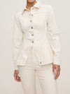 DL1961 Peplum Jacket in Ecru