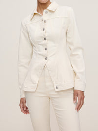 DL1961 Peplum Jacket in Ecru
