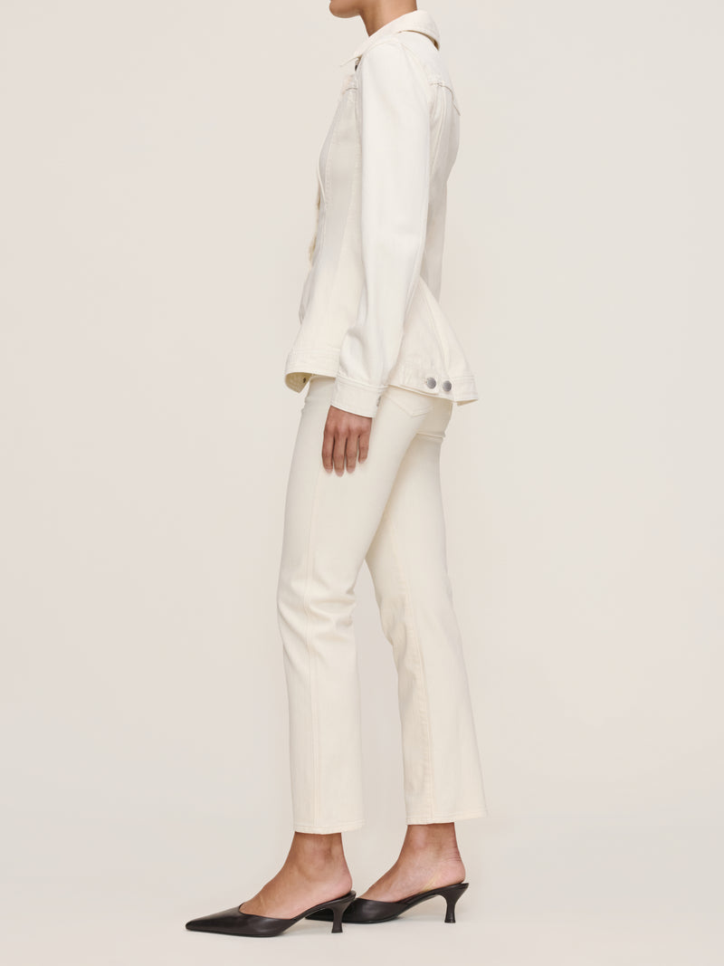 DL1961 Peplum Jacket in Ecru