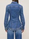 DL1961 Peplum Jacket in Blue