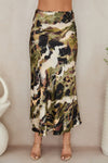 MILIO MILANO Watercolor Print Maxi Skirt