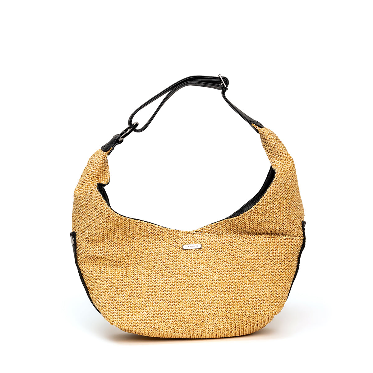 HAMMITT Tom Zip Med in Noir Raffia