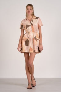 ELAN Prism Dress in Neutral Peach