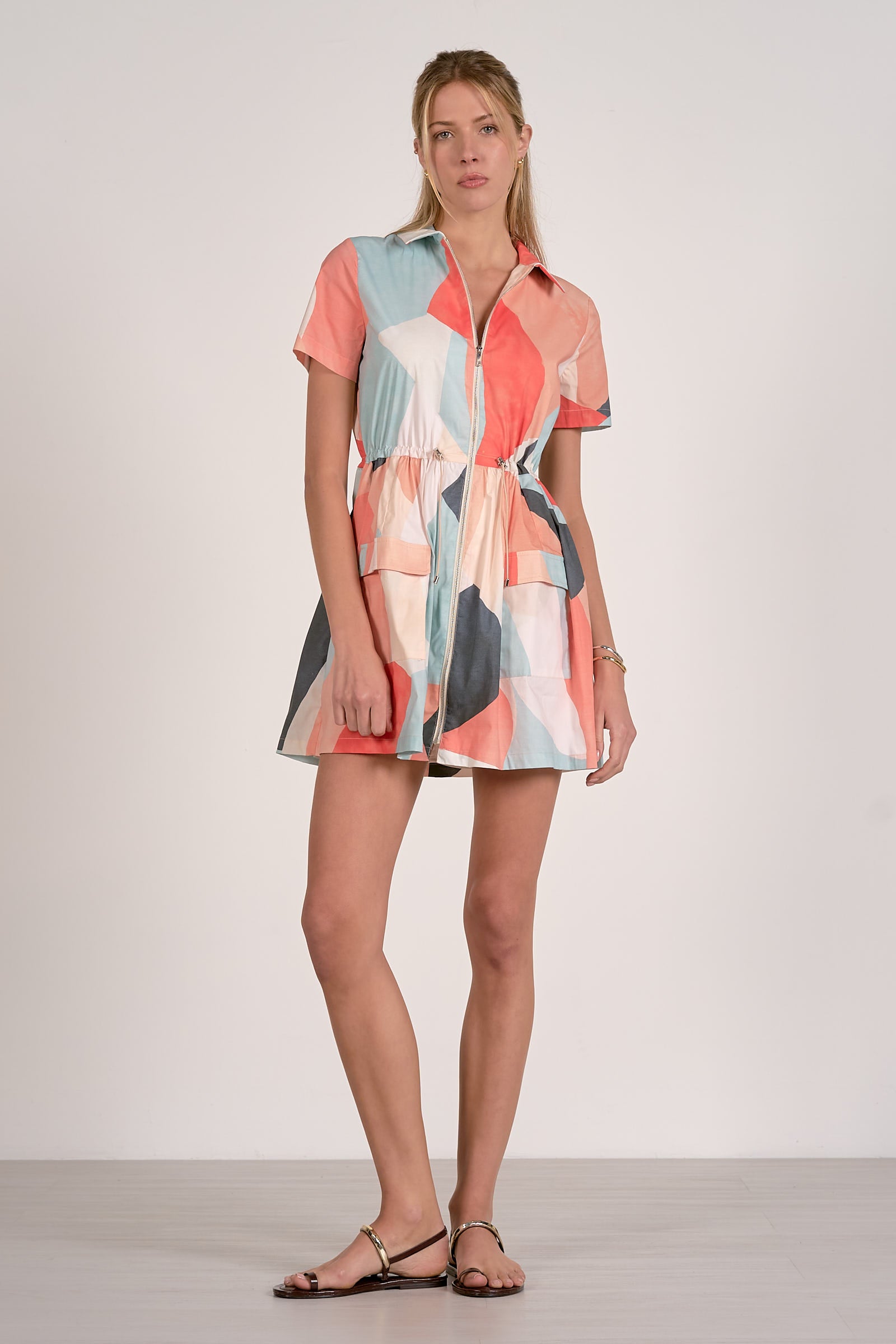 ELAN Prism Dress in Multi