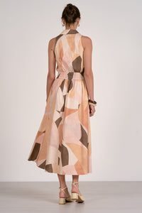 ELAN Prism Midi Dress in Neutral Peach
