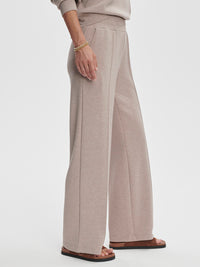 Varley Wide Leg Pant in Taupe Marl