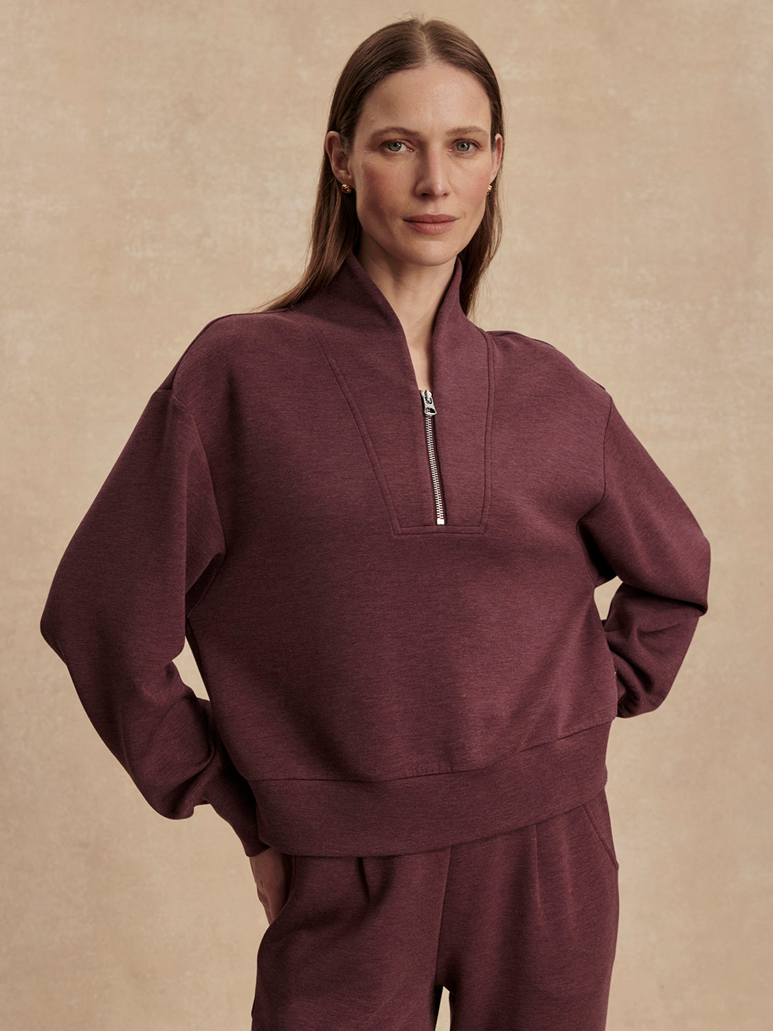 Varley Davidson Sweat in Sassafras Marl