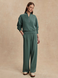 Varley Extra Wide Leg Pant in Dark Forest 29.5