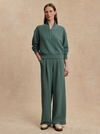 Varley Extra Wide Leg Pant in Dark Forest 29.5