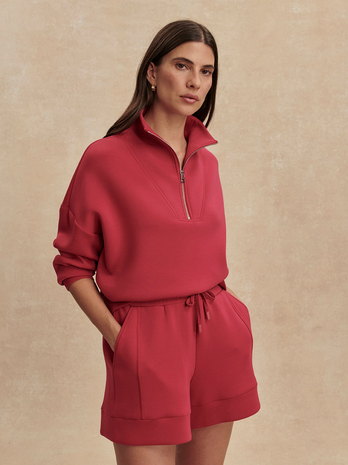 VARLEY Atrium Shorts 4.5 in Raspberry