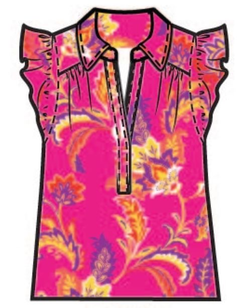 Jude Connally Kendra Top in Pink & Gold