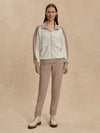 VARLEY Garcia 2 Tone Sweat - Ivory Marl/Taupe Marl