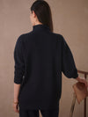 VARLEY Masie Longline Sweat in Navy Varley