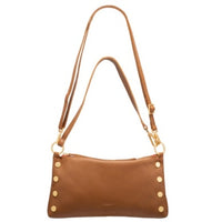 Kyle Bag in Mahogany Pebble/Brushed Gold Red Zip