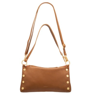 Kyle Bag in Mahogany Pebble/Brushed Gold Red Zip