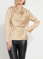 Lysse Cowl Neck Blouse in Nutshell