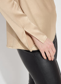 Lysse Cowl Neck Blouse in Nutshell LYSSE