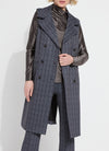 Cameron Sleeveless Coat in Wall Street Plaid LYSSE