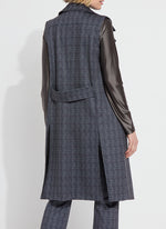 Cameron Sleeveless Coat in Wall Street Plaid