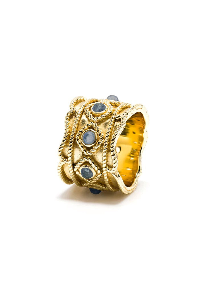 CDW Victoria Ring in Blue Labradorite size 8