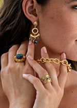 CDW Victoria Ring in Blue Labradorite size 8