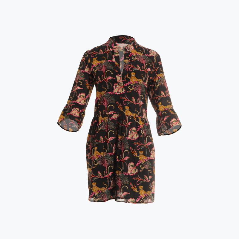 Faith Leopard & Floral print lightweight cotton voile dress w/pockets by Jude Connally JUDE CONNALLY