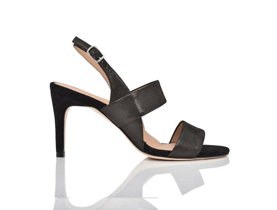 Fortune Black Shimmer Suede: 7 Joan Oloff Shoes