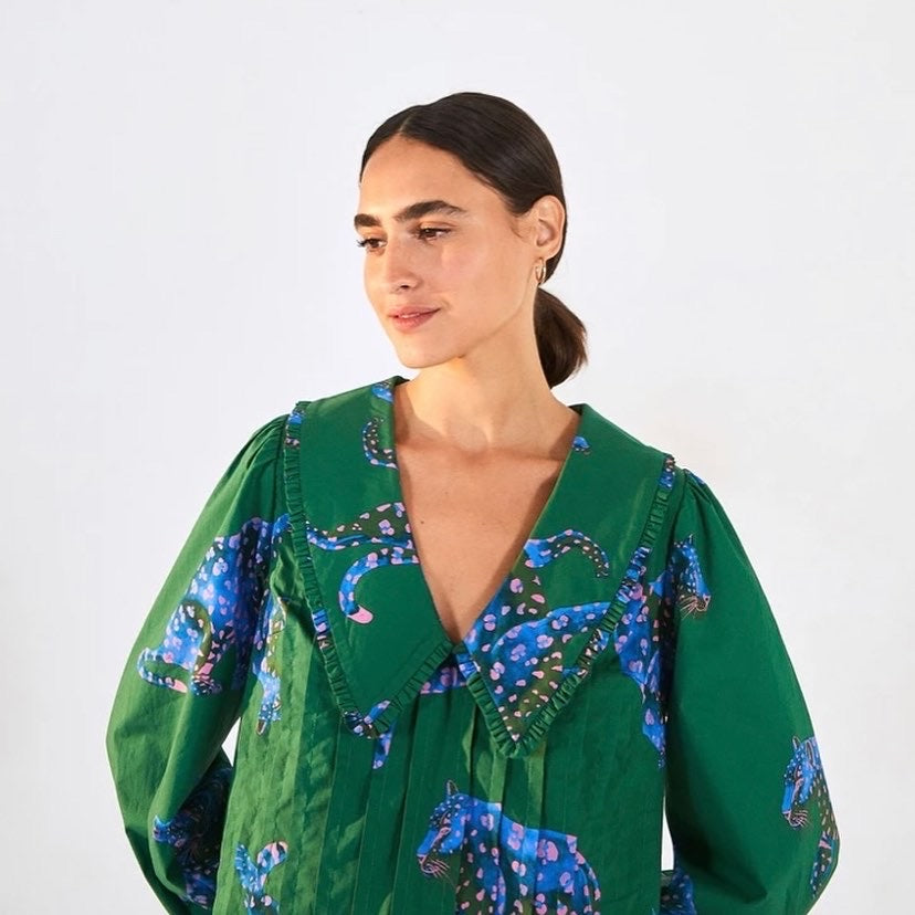 FARM Rio Leopard Blouse SPRING FROST Boutique
