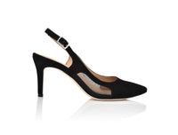 Dance Black Kid Suede/Black Mesh: 7 Joan Oloff Shoes