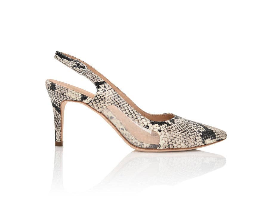 Dance Natural Printed Wild Snake/Clear Mesh: 7 Joan Oloff Shoes